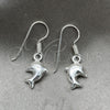 Sterling Silver Dangle Earring, Dolphin Design, Polished, Silver Finish, 02.397.0012