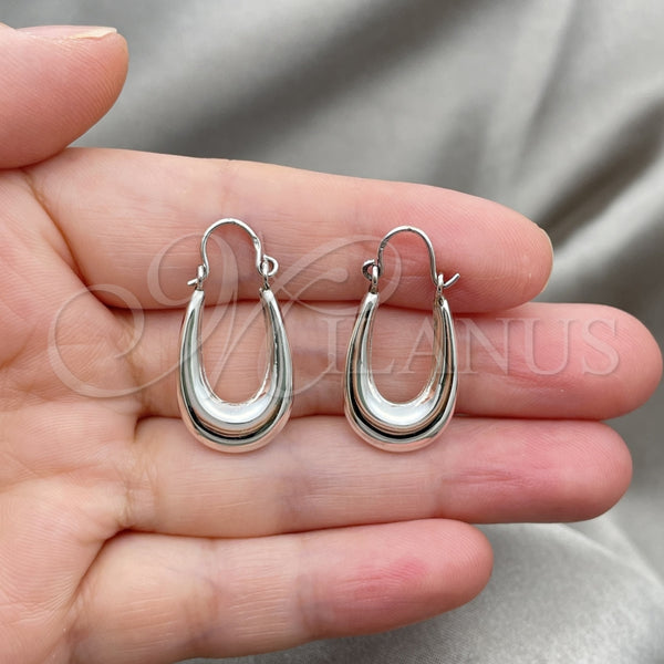 Sterling Silver Hoop Earrings — Small Hoop Polished 02. — alternate product view — SKU 147467 | Plata 925 aretes de aro — Small Hoop pulido 02. — SKU 147467