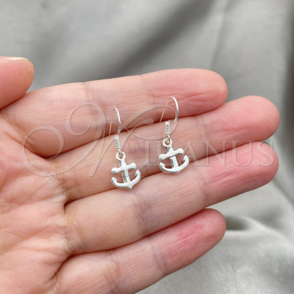 Sterling Silver Ring — Dangle Earring Anchor Design Polished 02. — alternate product view — SKU 147468 | Plata 925 anillo — Dangle Earring Anchor diseño pulido 02. — SKU 147468