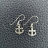 Sterling Silver Dangle Earring, Anchor Design, Polished, Silver Finish, 02.397.0013