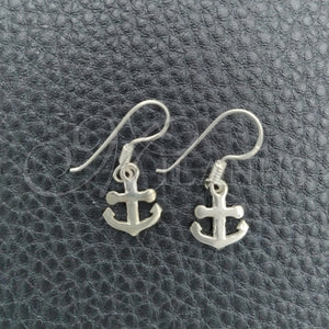 Sterling Silver Ring — Dangle Earring Anchor Design Polished 02. — main product view — SKU 147468 | Plata 925 anillo — Dangle Earring Anchor diseño pulido 02. — SKU 147468