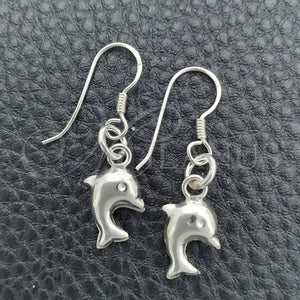 Sterling Silver Ring — Dangle Earring Dolphin Design Polished 02. — main product view — SKU 147469 | Plata 925 anillo — Dangle Earring Dolphin diseño pulido 02. — SKU 147469