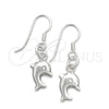 Sterling Silver Dangle Earring, Dolphin Design, Polished, Silver Finish, 02.395.0012