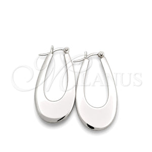 Sterling Silver Medium Hoop, Polished, Silver Finish, 02.395.0012.30