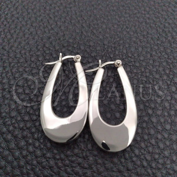 Sterling Silver Hoop Earrings — Medium Hoop Polished 02. — main product view — SKU 147471 | Plata 925 aretes de aro — Medium Hoop pulido 02. — SKU 147471
