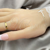 Sterling Silver Fancy Bracelet, Cross Design, Polished, Silver Finish, 03.395.0021.07 (03 MM Thickness, 7 Inches Length)