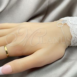 Sterling Silver Bracelet — Fancy Bracelet Heart Design Polished 03. 03 MM — alternate product view — SKU 147478 | Plata 925 brazalete — elegante Bracelet corazón diseño pulido 03. 03 MM — SKU 147478