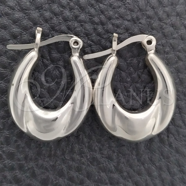 Sterling Silver Hoop Earrings — Medium Hoop Polished 02. — main product view — SKU 147483 | Plata 925 aretes de aro — Medium Hoop pulido 02. — SKU 147483