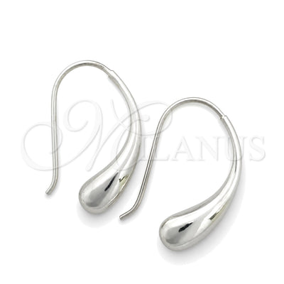 Sterling Silver Dangle Earring, Teardrop Design, Polished, Silver Finish, 02.393.0019 for wholesale, main product view