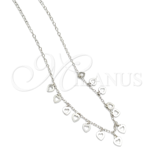 Sterling Silver Fancy Necklace, Polished, Silver Finish, 04.395.0002.18 (03 MM Thickness, 18 Inches Length)