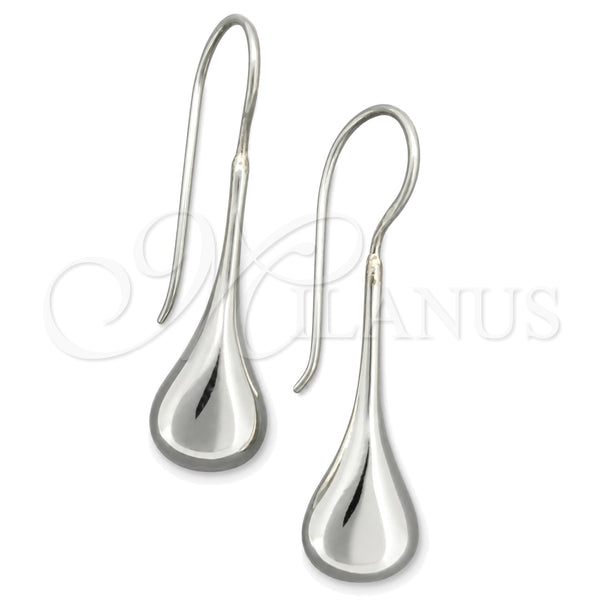 Sterling Silver Dangle Earring, Teardrop Design, Polished, Silver Finish, 02.395.0017