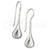 Sterling Silver Dangle Earring, Teardrop Design, Polished, Silver Finish, 02.395.0017