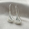 Sterling Silver Dangle Earring, Teardrop Design, Polished, Silver Finish, 02.395.0019