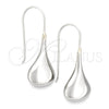 Sterling Silver Dangle Earring, Teardrop Design, Polished, Silver Finish, 02.395.0019