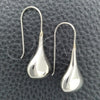 Sterling Silver Dangle Earring, Teardrop Design, Polished, Silver Finish, 02.395.0019