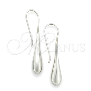 Sterling Silver Dangle Earring, Teardrop Design, Polished, Silver Finish, 02.395.0021