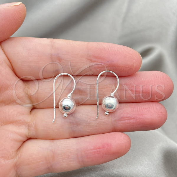 Sterling Silver Ring — Dangle Earring Ball Design Polished 02. — alternate product view — SKU 147507 | Plata 925 anillo — Dangle Earring Ball diseño pulido 02. — SKU 147507