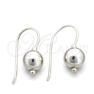 Sterling Silver Dangle Earring, Ball Design, Polished, Silver Finish, 02.395.0024 for wholesale, main product view