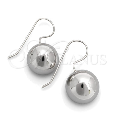 Sterling Silver Dangle Earring, Ball Design, Polished, Silver Finish, 02.395.0026 for wholesale, main product view