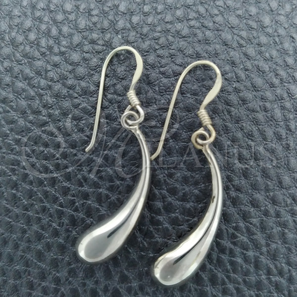Sterling Silver Ring — Dangle Earring Hollow and Teardrop Design Polished 02. — main product view — SKU 147522 | Plata 925 anillo — Dangle Earring Hollow and Teardrop diseño pulido 02. — SKU 147522