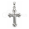 Sterling Silver Religious Pendant, Cross Design, Polished, Silver Finish, 05.396.0005