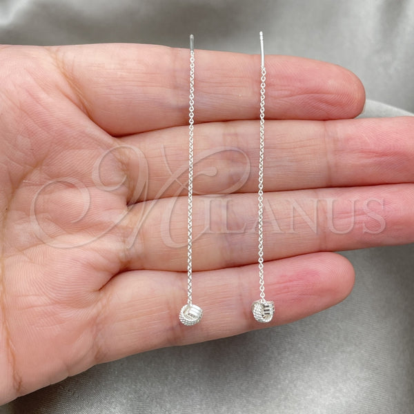 Sterling Silver Ring — Threader Earring Love Knot Design Polished 02. — alternate product view — SKU 147527 | Plata 925 anillo — Threader Earring Love Knot diseño pulido 02. — SKU 147527