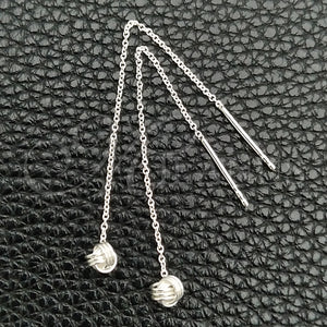 Sterling Silver Ring — Threader Earring Love Knot Design Polished 02. — main product view — SKU 147529 | Plata 925 anillo — Threader Earring Love Knot diseño pulido 02. — SKU 147529