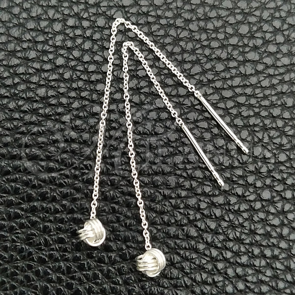 Sterling Silver Ring — Threader Earring Love Knot Design Polished 02. — main product view — SKU 147529 | Plata 925 anillo — Threader Earring Love Knot diseño pulido 02. — SKU 147529