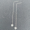 Sterling Silver Threader Earring, Heart Design, Polished, Silver Finish, 02.397.0027