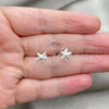 Sterling Silver Stud Earring, Star Design, Polished, Silver Finish, 02.397.0031