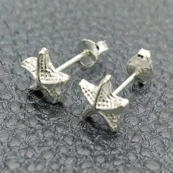 Sterling Silver Ring — Stud Earring Star Design Polished 02. — alternate product view — SKU 147537 | Plata 925 anillo — Stud Earring estrella diseño pulido 02. — SKU 147537