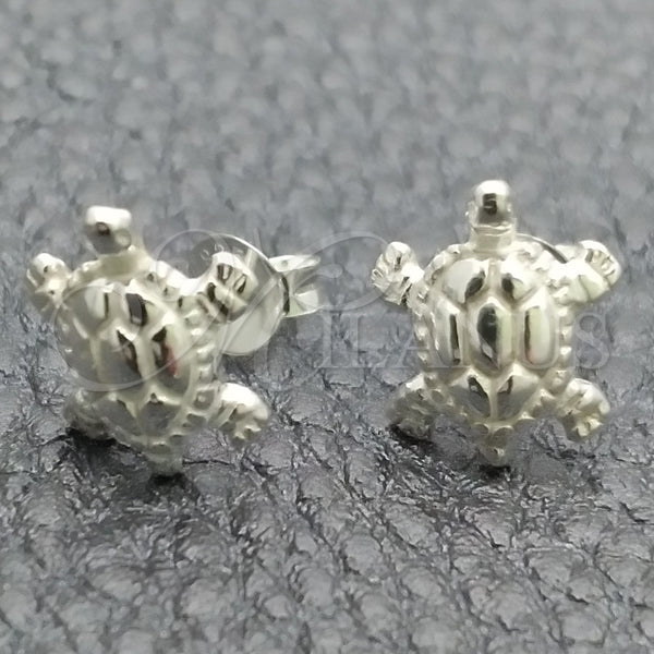 Sterling Silver Ring — Stud Earring Turtle Design Polished 02. — main product view — SKU 147538 | Plata 925 anillo — Stud Earring Turtle diseño pulido 02. — SKU 147538