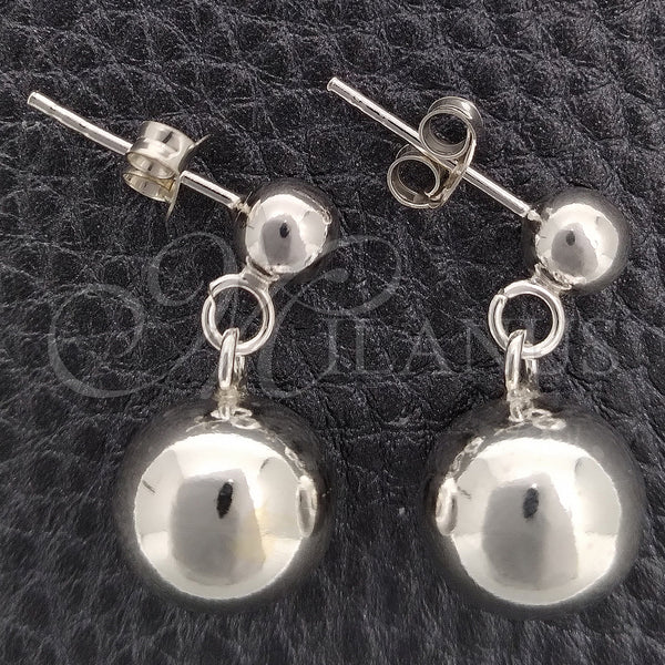 Sterling Silver Ring — Long Earring Ball Design Polished 02. — main product view — SKU 147542 | Plata 925 anillo — Long Earring Ball diseño pulido 02. — SKU 147542