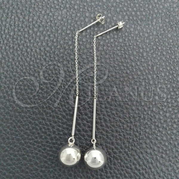 Sterling Silver Ring — Long Earring Ball Design Polished 02. — main product view — SKU 147543 | Plata 925 anillo — Long Earring Ball diseño pulido 02. — SKU 147543