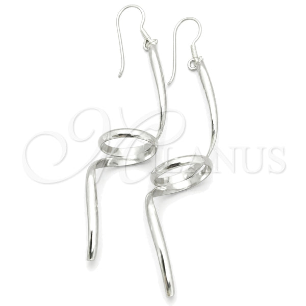 Sterling Silver Long Earring, Polished, Silver Finish, 02.395.0031