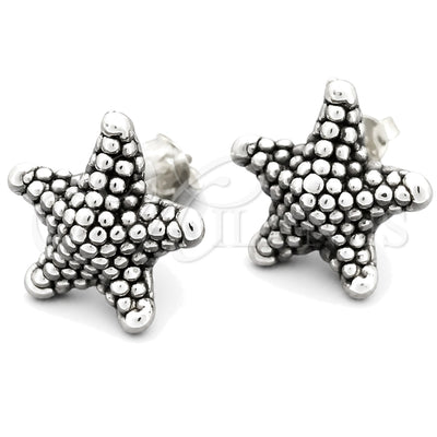 Sterling Silver Stud Earring, Star Design, Polished, Silver Finish, 02.395.0032 for wholesale, main product view