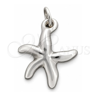 Sterling Silver Fancy Pendant, Star Design, Polished, Silver Finish, 05.395.0002