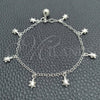 Sterling Silver Charm Bracelet, Rolo and Turtle Design, Polished, Silver Finish, 03.397.0001.07 (02 MM Thickness, 7 Inches Length)