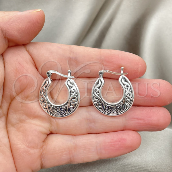 Sterling Silver Hoop Earrings — Small Hoop Polished 02. — alternate product view — SKU 147562 | Plata 925 aretes de aro — Small Hoop pulido 02. — SKU 147562
