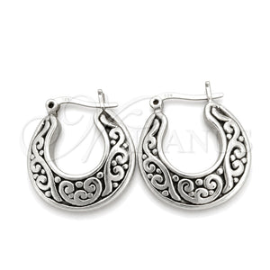 Sterling Silver Small Hoop, Polished, Silver Finish, 02.395.0033.20