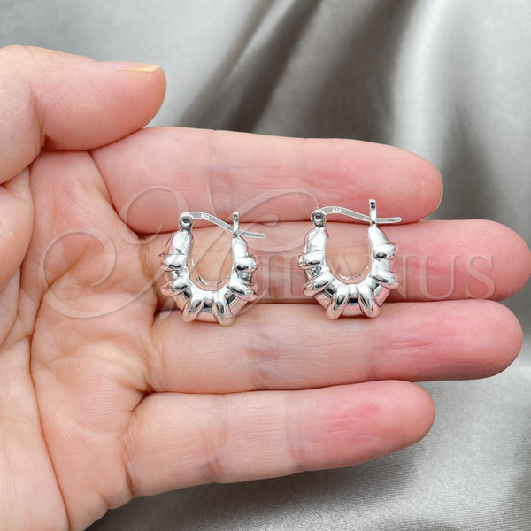 Sterling Silver Hoop Earrings — Small Hoop Polished 02. — alternate product view — SKU 147564 | Plata 925 aretes de aro — Small Hoop pulido 02. — SKU 147564