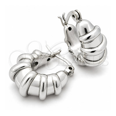 Sterling Silver Small Hoop, Polished, Silver Finish, 02.395.0034.20