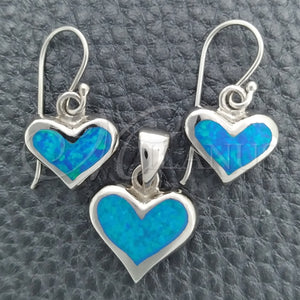 Sterling Silver Ring — Earring and Pendant Adult Set Heart Design with — main product view — SKU 147567 | Plata 925 anillo — Earring and Pendant Adult Set corazón diseño with — SKU 147567