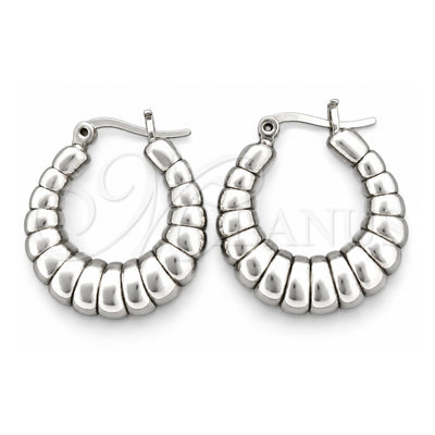 Sterling Silver Medium Hoop, Polished, Silver Finish, 02.395.0036.30