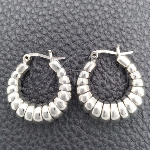 Sterling Silver Hoop Earrings — Medium Hoop Polished 02. — main product view — SKU 147568 | Plata 925 aretes de aro — Medium Hoop pulido 02. — SKU 147568