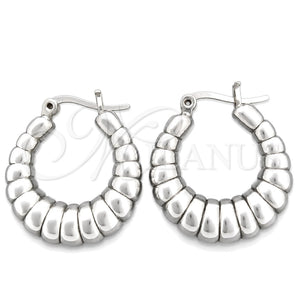 Sterling Silver Medium Hoop, Polished, Silver Finish, 02.395.0036.30