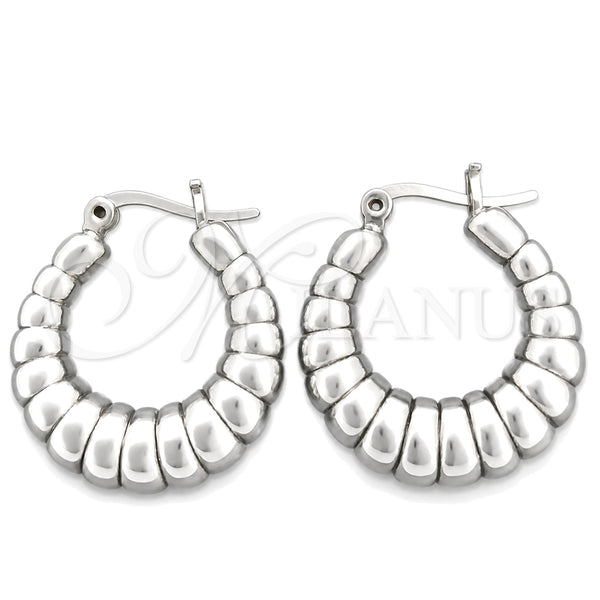 Sterling Silver Medium Hoop, Polished, Silver Finish, 02.395.0036.30