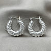 Sterling Silver Medium Hoop, Polished, Silver Finish, 02.395.0037.25