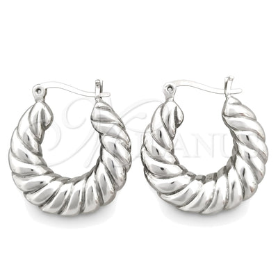 Sterling Silver Medium Hoop, Polished, Silver Finish, 02.395.0037.25 for wholesale, main product view