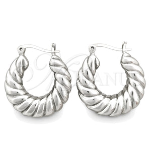 Sterling Silver Medium Hoop, Polished, Silver Finish, 02.395.0037.25